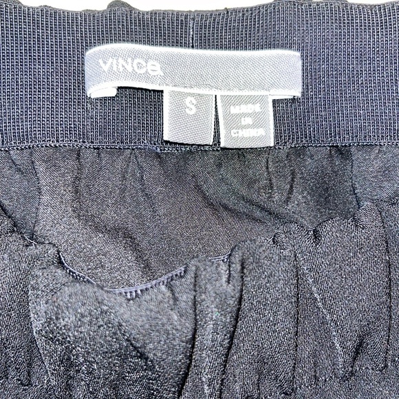 Vince Black Mixed Media Polyester Lamb Leather Mini Skirt - Picture 4 of 4